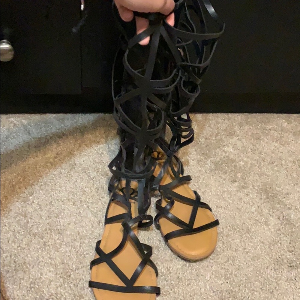 Black Gladiator sandals!
